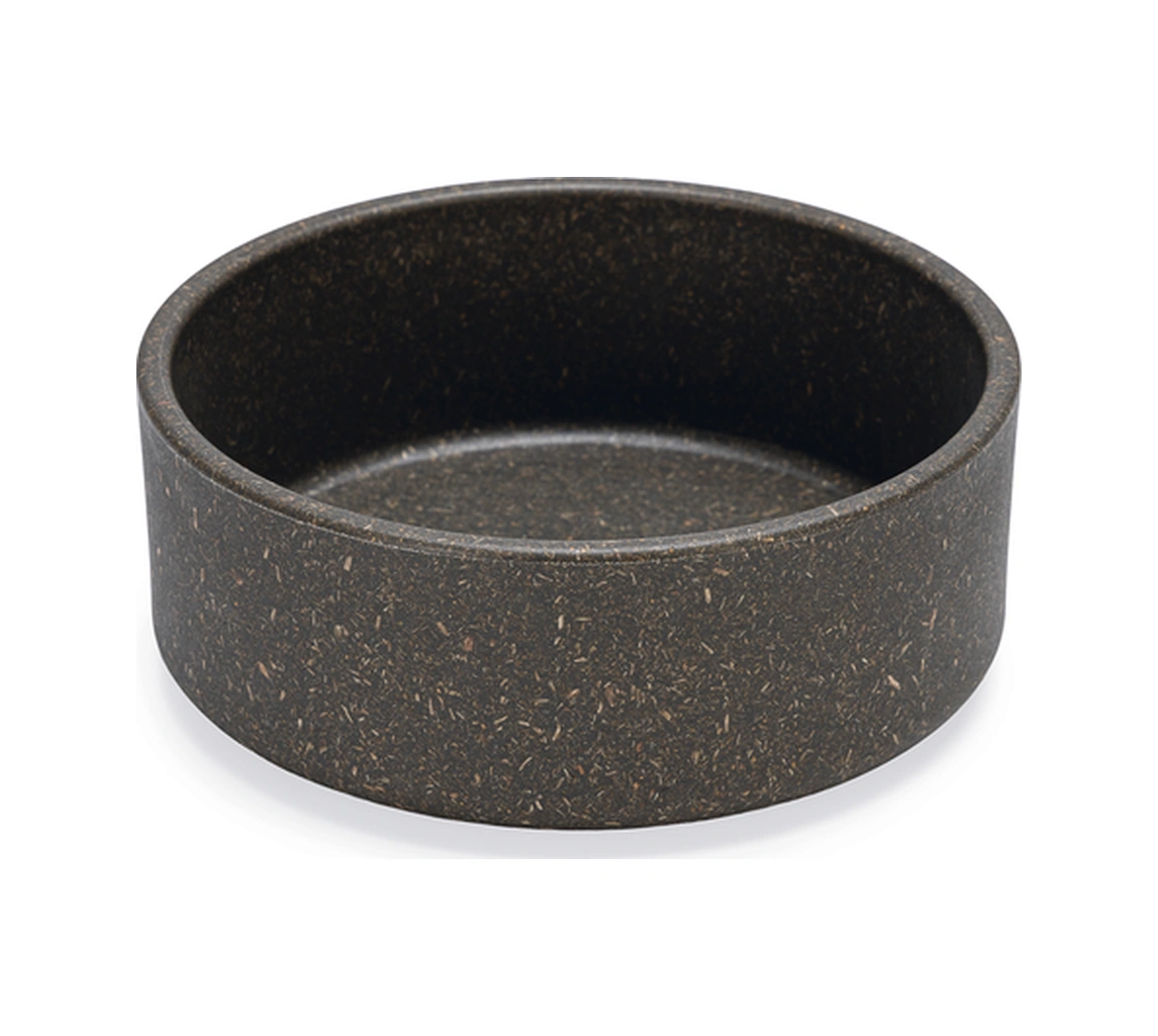 Beeztees Dbl Köpek Mama Su Kabı, Bambu, Antrasit, 12cm, 300ml