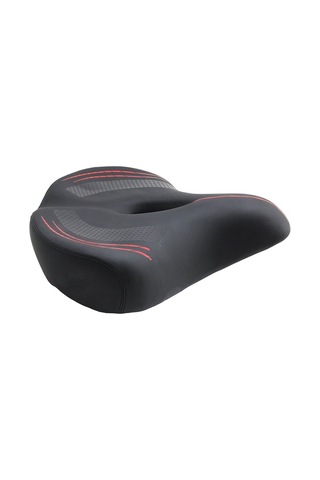 Ultra Rahat Süper Geniş Oturak Sele - E-bike, Elostemerli, Comfort, Double Line, Hava Kanal Siyah