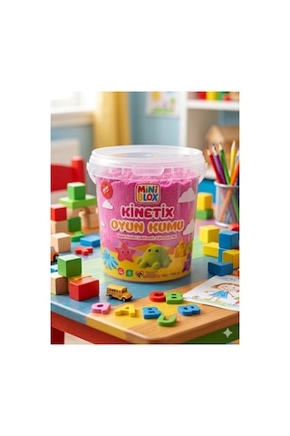 Doğal Kinetik Oyun Kumu 1kg Pembe Pembe Doğal Kinetik Oyun Kumu 1kg Pembe Pembe