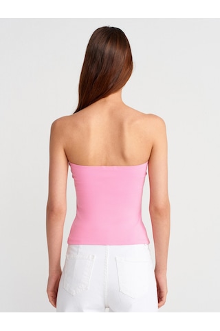 Dilvin 21103 Straplez Top-pembe Pembe