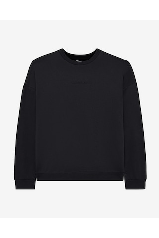 Skechers M Essential Crew Neck Sweatshirt Erkek Siyah S242113-001
