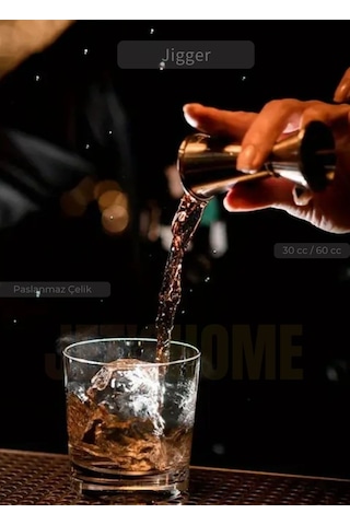 Jet's Home Jigger Çift Taraflı Bar Ölçeği Paslanmaz Kokteyl Ölçeği Barmen Ölçü Kabı Çelik 30/60 Cc