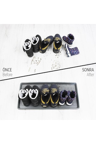 Decobella Çok Amaçlı Ayakkabı Tepsisi Gri