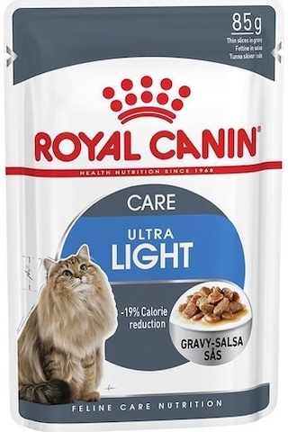 ​Royal Canin Ultra Light Gravy Düşük Kalorili Pouch Yetişkin Kedi Maması 12 x 85 G