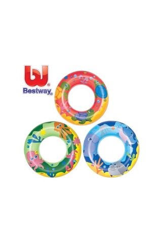 Özel Üretim Bestay 36113 51 Cm Desenli Simit 36 Havuz Malzemesi Su Simidi Plaj Eğlencesi Çok Renkli