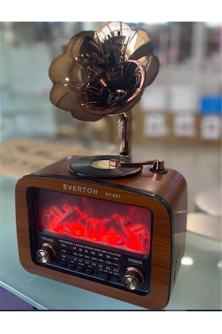 Everton Rt-651 -usb-tf-am-fm-sw-blue-connect-tws-usb Şarj Nostaljik Radyo Alev Işıklı