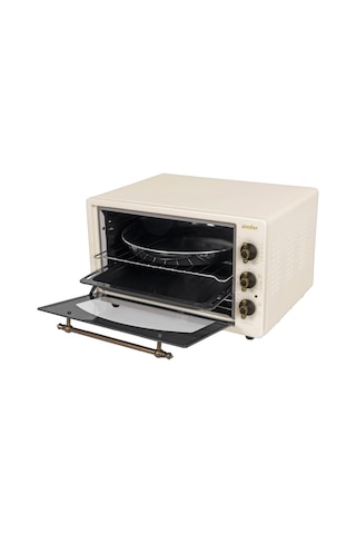 Simfer 4295 Retro Bej 42LT  Turbo Fan Mini / Midi Fırın – 6 Fonksiyon, Yoğurt Yapma & Buz Çözme Özellikli