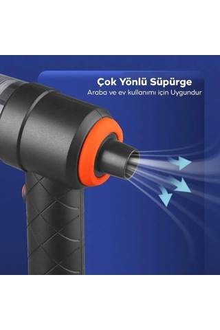 Dancemonkey St-6644 Kompakt Vakumlu Üflemeli Mini Araç Süpürgesi Siyah