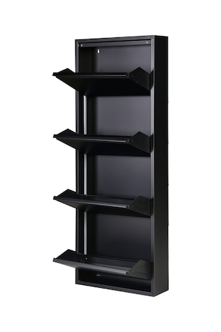 Kaser Metal Metal Ayakkabılık Siyah 4'Lü Siyah