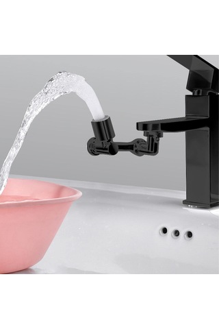 Qianfan 1080 Döner Sıçrama Filtresi Musluğu 1080 Büyük Açılı Gümüş