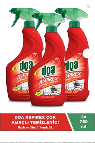 Doa Çok Amaçlı Temizleyici Aspirex 750 Ml Vegan X 3 Adet 3’lü Set