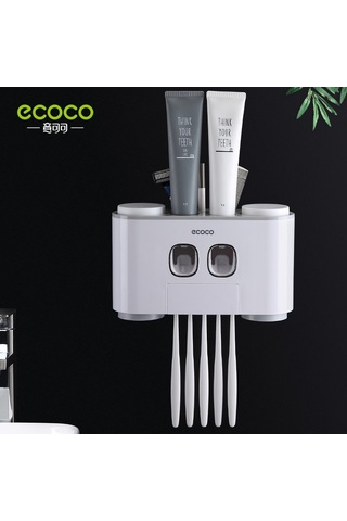 Duvara Monte Otomatik Diş Macunu Sıkacağı Dispenseri, Mavi,