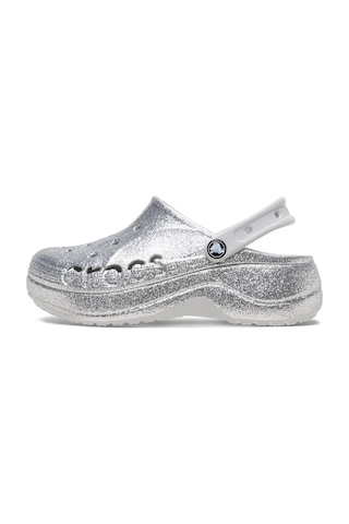Crocs Baya Platform Glıtter Kadın Terlik 208459-040 Gri