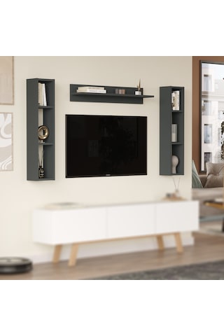 Robin Home Marlon Duvar Rafı Seti Antrasit