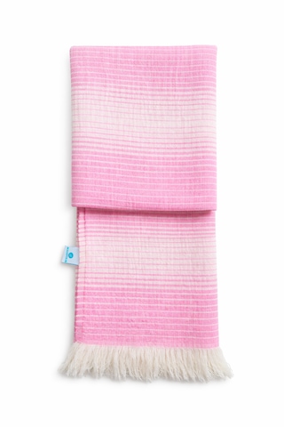 Likya Çizgili Peştemal - %100 Pamuk- 100x180- Peştemal- Plaj Havlusu- Çizgili Desen Pembe