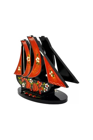 Olimp Suveniry Ahşap Kaideli Peçetelik Gemi 218890096 Gri