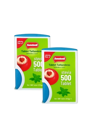 Sweetwell Stevia Tablet Tatlandırıcı 500 Tablet x 2 Adet