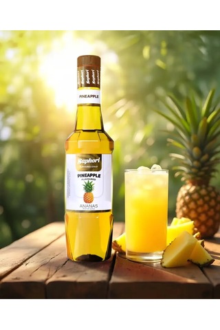 Saphori Ananas Aromalı Kokteyl Şurubu Ananas Şurubu 700 Ml