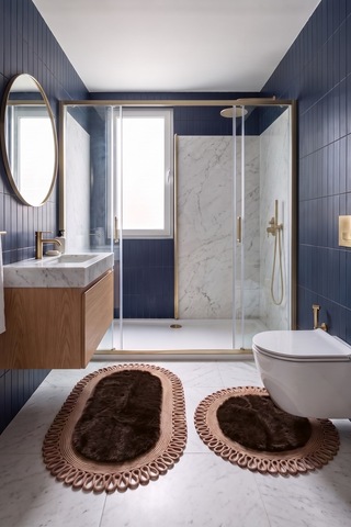 Banyo Paspası Takımı 60x100+60x60 Cm Dış Trikot Acı Kahve & Camel