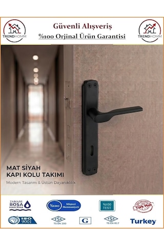 Trendhomm Sedir Aynalı - Mat Siyah - İç Oda Kapı Kolu Trendhomm Sedir Aynalı - Mat Siyah - İç Oda Kapı Kolu
