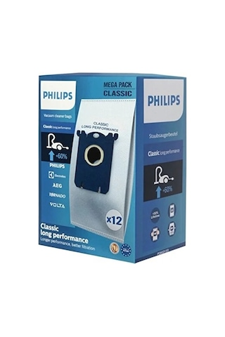 Philips S-bag Uyumlu Classic Long Performance Toz Torbası 12'li