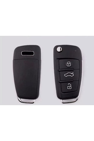 Audi A1 A3 A4 A5a 6a A7 Q3 Q5 Q7 Lüx Anahtar Koruma Kılıfı Siyah