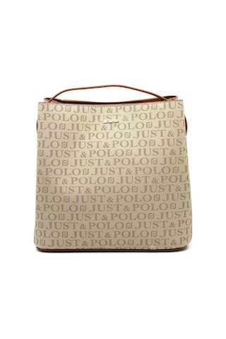 Just Polo Premium Postacı Ve Askılı Çantası Vizon Taba
