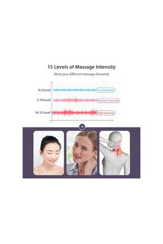 Tysm İki Başlı Servikal Masaj Aleti, Nabız + 12 Mod, Beyaz, 2 Adet Ped, Paslanmaz Çelik, 15 Dakika Süre, 15 Yoğunluk Beyaz