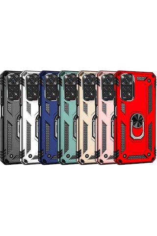 Xiaomi Redmi Note 11 Global Kılıf Zore Vega Kapak Gri