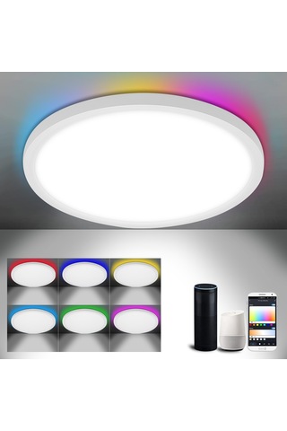 Neoglint Ac110-277v 24 W 12" Rgb+cct Led'ler Tavan Led Işığı Beyaz Beyaz