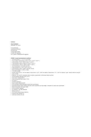 Unit Ut-325f 4 Kanallı Dijital Termometre Unit