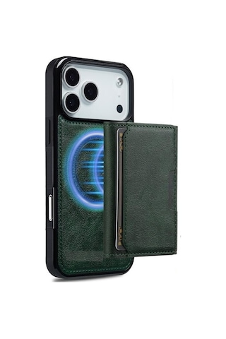 Nihcase Apple Uyumlu iPhone 17 Pro Max Kılıf Pollux L5 Serisi Mıknatıslı Kartlıklı 2-1 Kapak