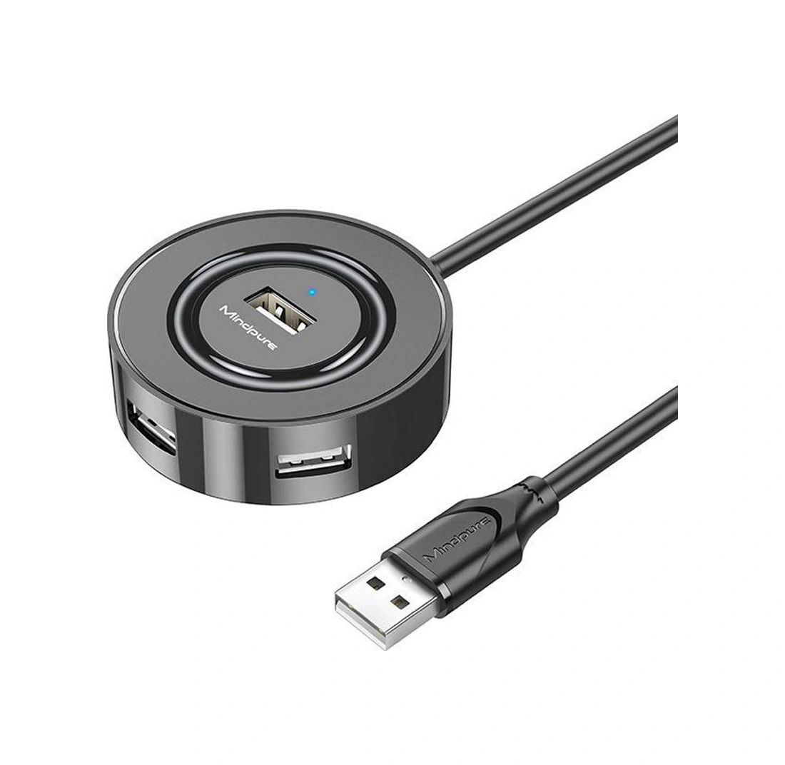 Sones Mindpure Us018 Bilgisayar Genişletme Usb2.0 4 Portlu Hub, Uzunluk: 0,3 M Siyah