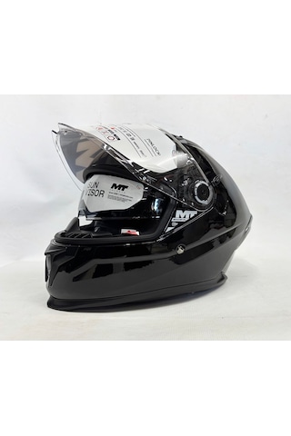 Mt Braker Sv Pure A11 Parlak Siyah İç Güneş Vizörlü Kask Siyah