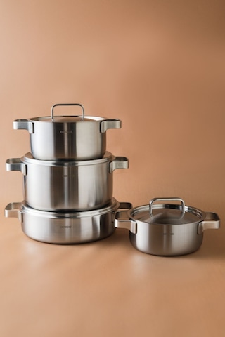 Karaca Powersteel 316+ 3Ply Onyx İndüksiyon Tabanlı Çelik 8 Parça Tencere Seti