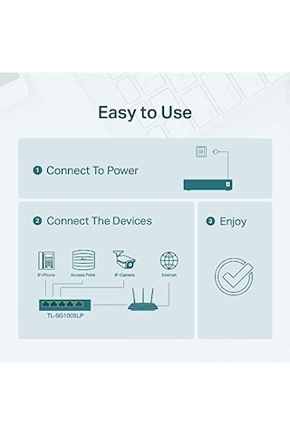 Tl-sg1005lp, 4 Port Poe + İle 5 Port Gigabit Masaüstü Switch
