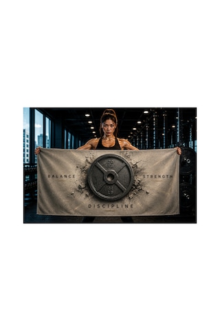 Sporcu Havlusu 2 Adet 50x100-75x150 Mikrofiber 350 Gr Pamuklu Süper Emici Havlu Gri
