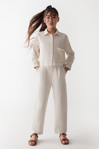 Nk Kids Kız Pantolon 24ynk56349 Krem