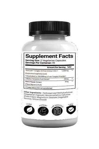 Research Labs Longjack Tongkat Ali + Tribulus 1000 Mg Extract 90
