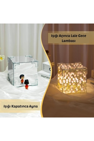 Hpytech Aynalı Lale Gece Lambası Romantik Lale Gece Lambası Kendin Yap .