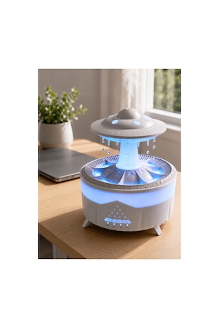 Astraltech 350 Ml Ufo Tasarımlı Ultrasonik Hava Nemlendirici Yağmur Efektli Gece Lambası