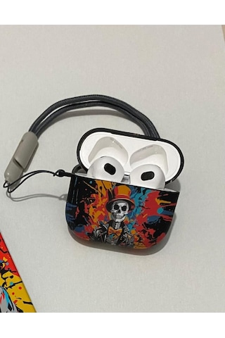 Apple Uyumlu iPhone 1/2. Nesil Koruyucu Bluetooth Kulaklık Kılıfı Joker Desenli Fosforlu Figürlü Joker Airpods 1/2. Nesil