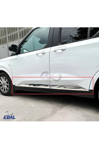 Ford Tourneo Courier Krom Yan Kapı Çıtası 4 Parça 2024 Üzeri Paslanmaz Çelik
