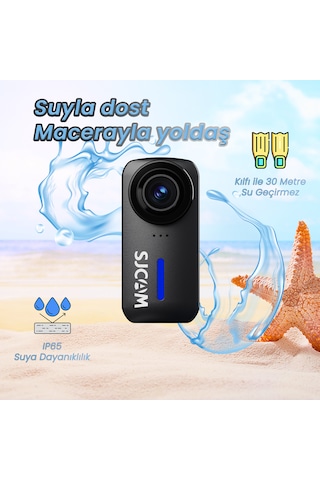 Sjcam C110 4k Eıs F2.0 15mp 125 Ip65 Mini Aksiyon Kamerası Siyah