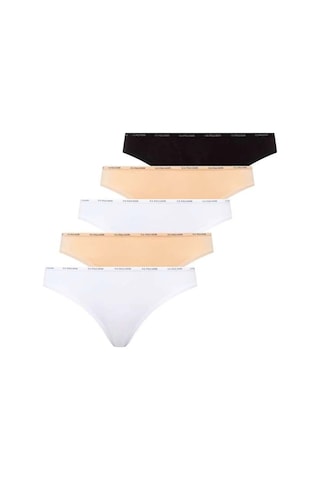 U.s. Polo Assn. Kadın 5'li Slip Siyah-beyaz-ten-beyaz-ten 001