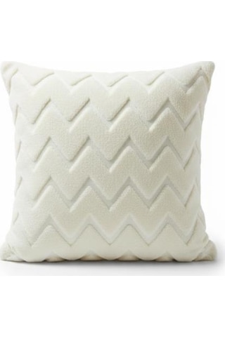 Linen Bohem Soft Punch Krem Kırlent Kılıfı 2 Adet 43x43 Krem