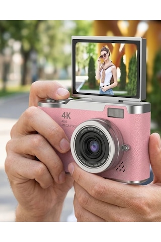 48 - 961 - Mp Dijital Kamera Flip Ekran 18x Zoom Vlog - Csmo-tex - Selfie Kamera