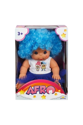20040 Afro Kıvırcık Saçlı Bebek 23 Cm - Stokta Olan Renk Gönderilir