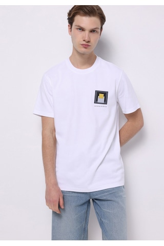 Colins Regular Fit Yuvarlak Yaka Düz Erkek Beyaz Kısa Kol Tişört Cl1074697 Q1.v1 Wht Beyaz