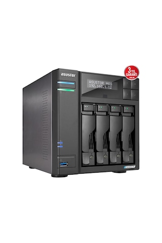 Asustor 4diskli Celeron Qc- 4gb Ram-2-2.5gbe Nas Server As6704t V2